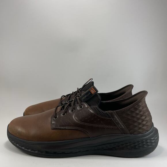 Skechers Harper Forde Casual Oxford Brown Leather Mens Size 11.5 Slip On/Slip In main image 6